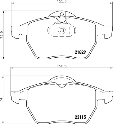 комплект спирачно феродо, дискови спирачки HELLA PAGID         