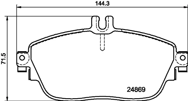 комплект спирачно феродо, дискови спирачки HELLA PAGID         