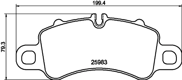 комплект спирачно феродо, дискови спирачки HELLA PAGID         