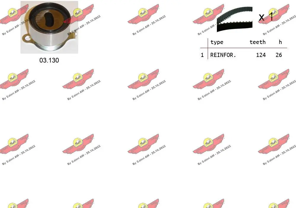 комплект ангренажен ремък AUTOKIT             