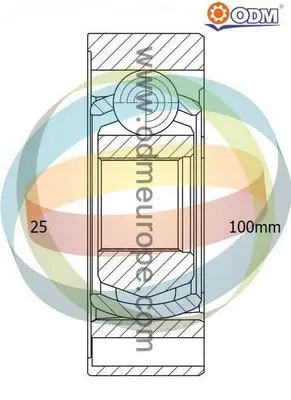 каре комплект, полуоска Multiparts          