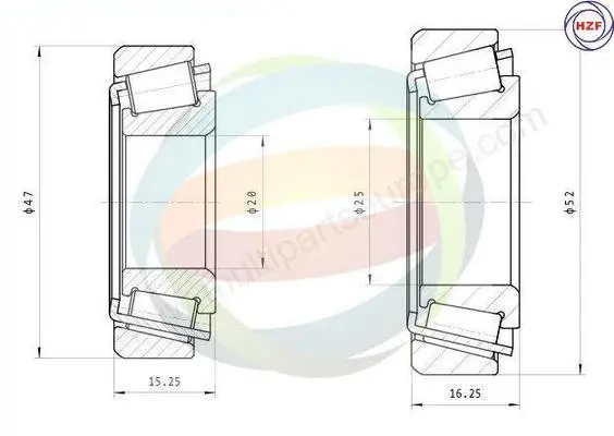 комплект колесен лагер Multiparts          