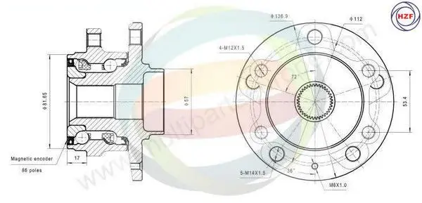 комплект колесен лагер Multiparts          