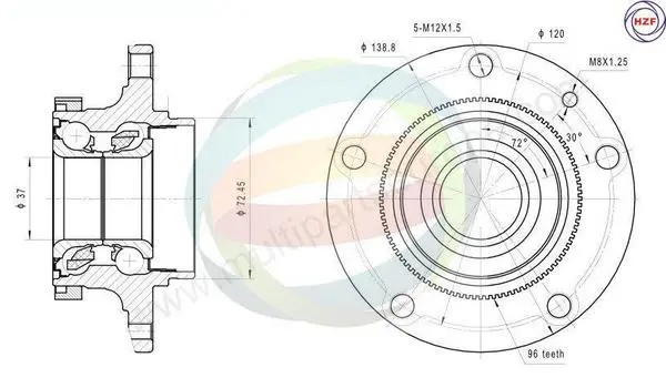 комплект колесен лагер Multiparts          
