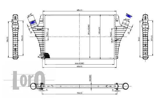 Интеркулер (охладител за въздуха на турбината) ABAKUS