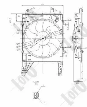 Вискосъединител за RENAULT MEGANE I Coach (DA0/1_) 2.0 i (DA0G) 042-014-0003 ABAKUS              