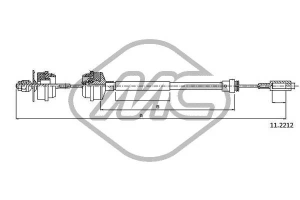 въжен механизъм, задействане на съединителя Metalcaucho         
