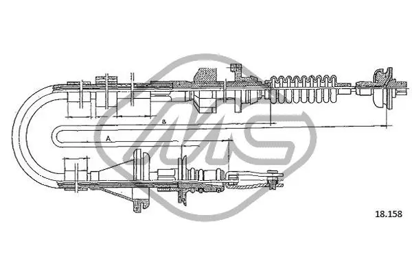 въжен механизъм, задействане на съединителя Metalcaucho         