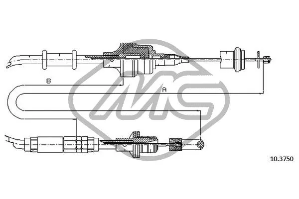 въжен механизъм, задействане на съединителя Metalcaucho         
