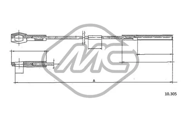 въжен механизъм, задействане на съединителя Metalcaucho         