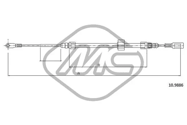 Жило ръчна спирачка за MERCEDES-BENZ SPRINTER 3-t (бордова) платформа/ шаси (903) 316 CDI 4x4 83751 Metalcaucho         