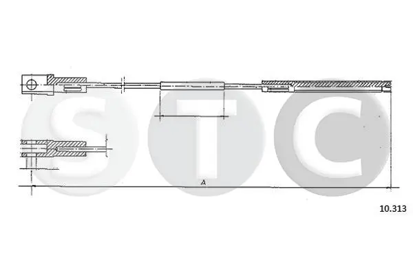 въжен механизъм, задействане на съединителя STC                 