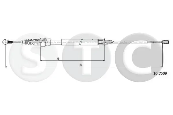 Жило ръчна спирачка за AUDI A3 (8P1) 1.6 T483746 STC                 