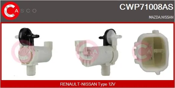 Водна помпа за миещо устр., почистване на стъклата CASCO