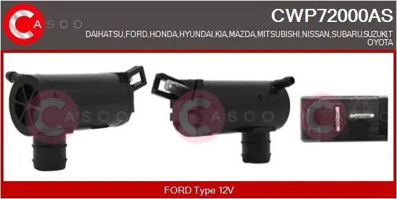 Водна помпа за миещо устр., почистване на стъклата CASCO