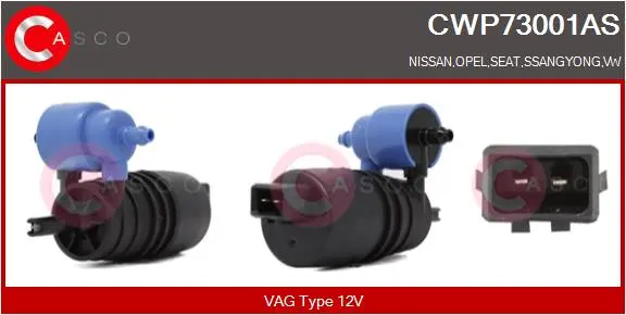 Водна помпа за миещо устр., почистване на стъклата CASCO
