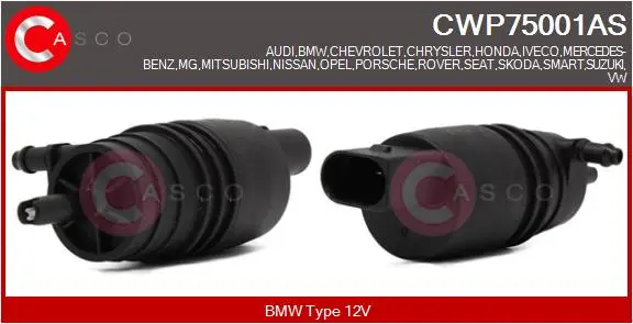 Водна помпа за миещо устр., почистване на стъклата CASCO