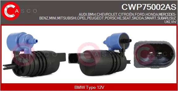 Водна помпа за миещо устр., почистване на стъклата CASCO