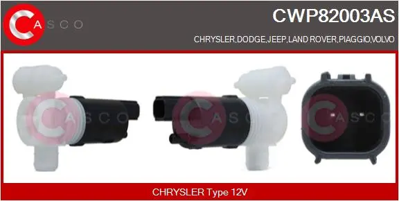 Водна помпа за миещо устр., почистване на стъклата CASCO