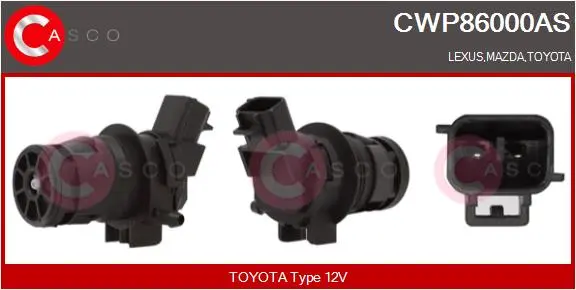 Водна помпа за миещо устр., почистване на стъклата CASCO