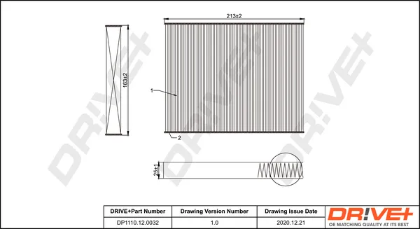 Филтър купе (поленов филтър) Dr!ve+              