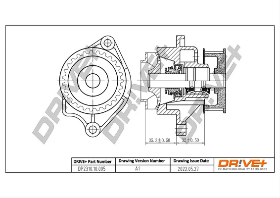 водна помпа, охлаждане на двигателя Dr!ve+              