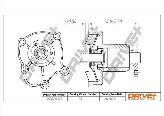 водна помпа, охлаждане на двигателя Dr!ve+              