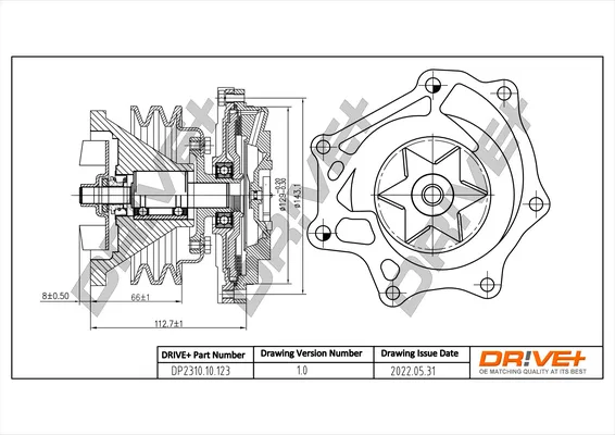 водна помпа, охлаждане на двигателя Dr!ve+              
