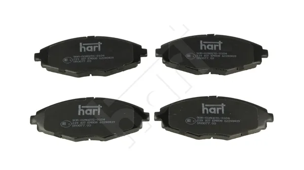 Комплект спирачно феродо, дискови спирачки HART
