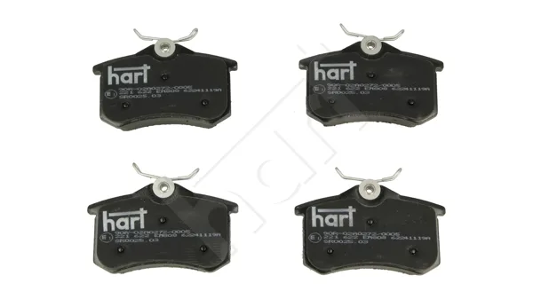 Комплект спирачно феродо, дискови спирачки HART