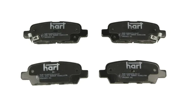 Комплект спирачно феродо, дискови спирачки HART