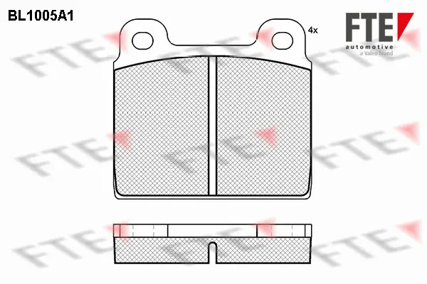 Комплект спирачно феродо, дискови спирачки FTE