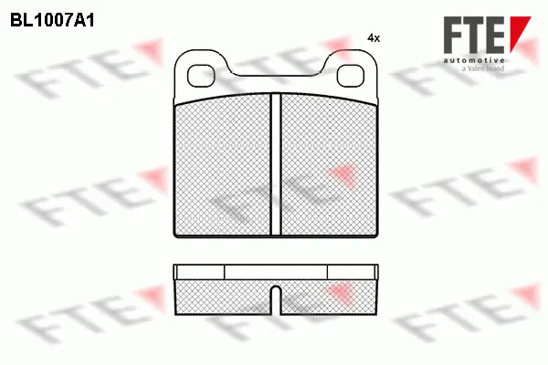 Комплект спирачно феродо, дискови спирачки FTE