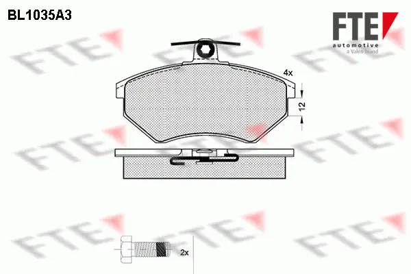 Комплект спирачно феродо, дискови спирачки FTE