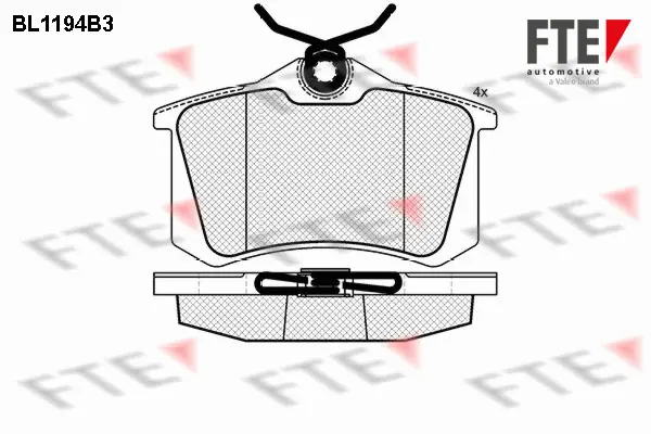 Комплект спирачно феродо, дискови спирачки FTE