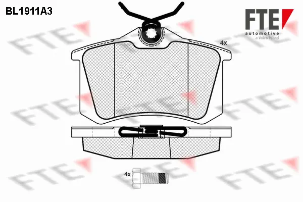 Комплект спирачно феродо, дискови спирачки FTE