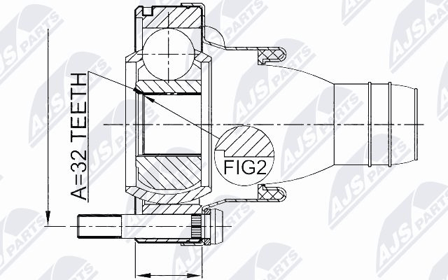 каре комплект, полуоска NTY                 