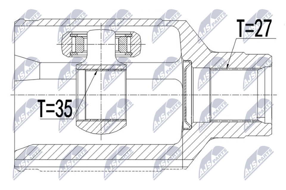 каре комплект, полуоска NTY                 