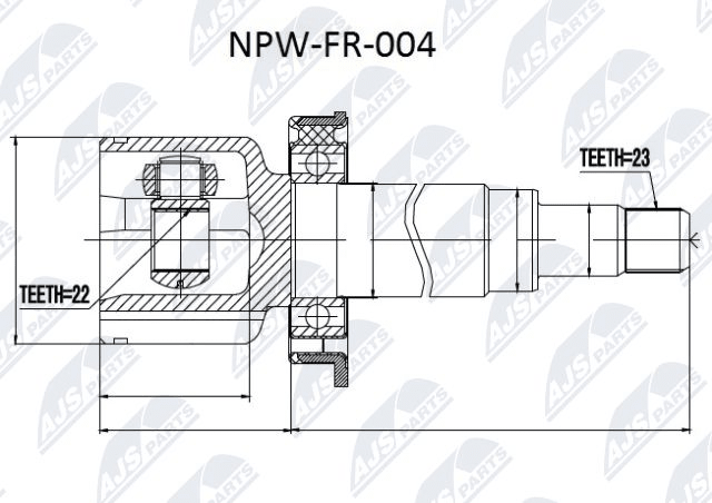 каре комплект, полуоска NTY                 