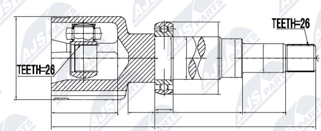 каре комплект, полуоска NTY                 