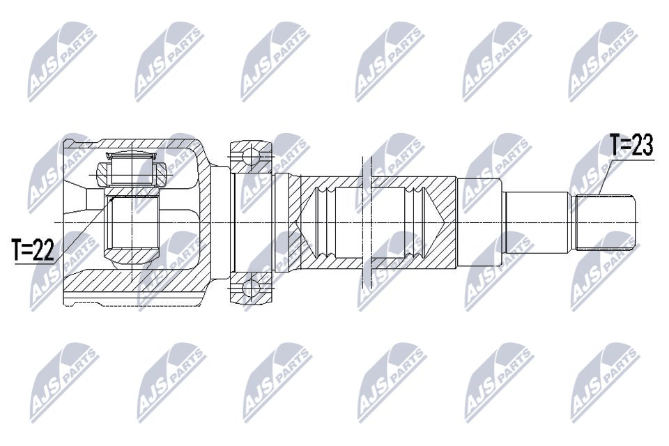 каре комплект, полуоска NTY                 