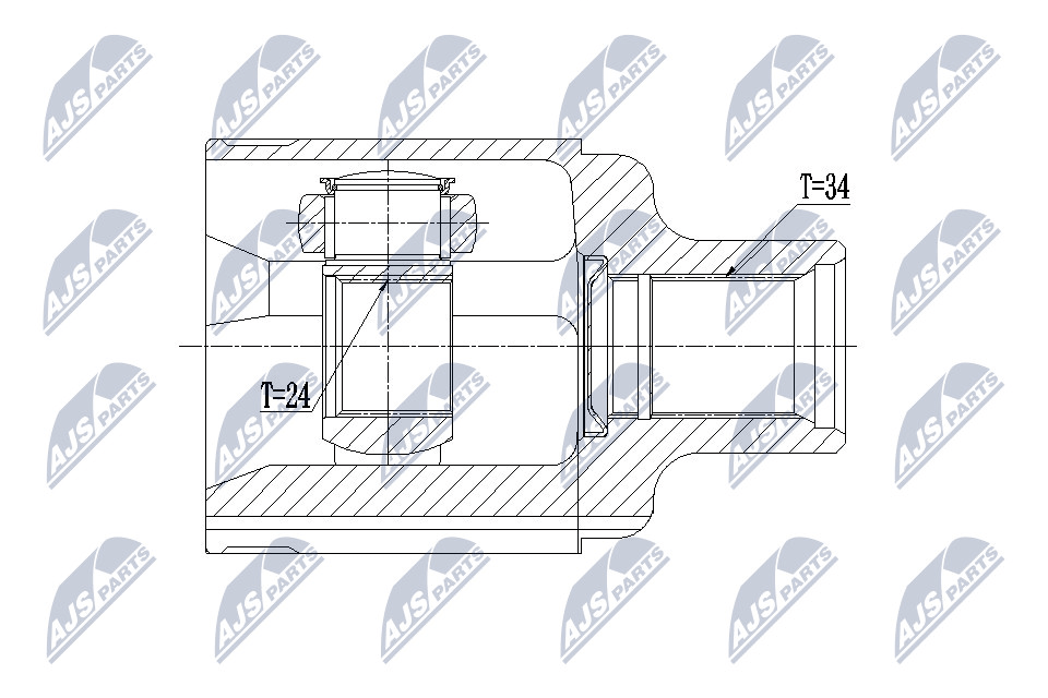 каре комплект, полуоска NTY                 