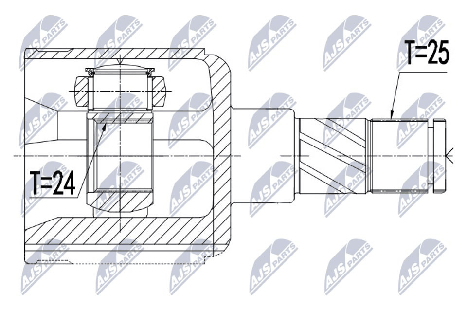 каре комплект, полуоска NTY                 