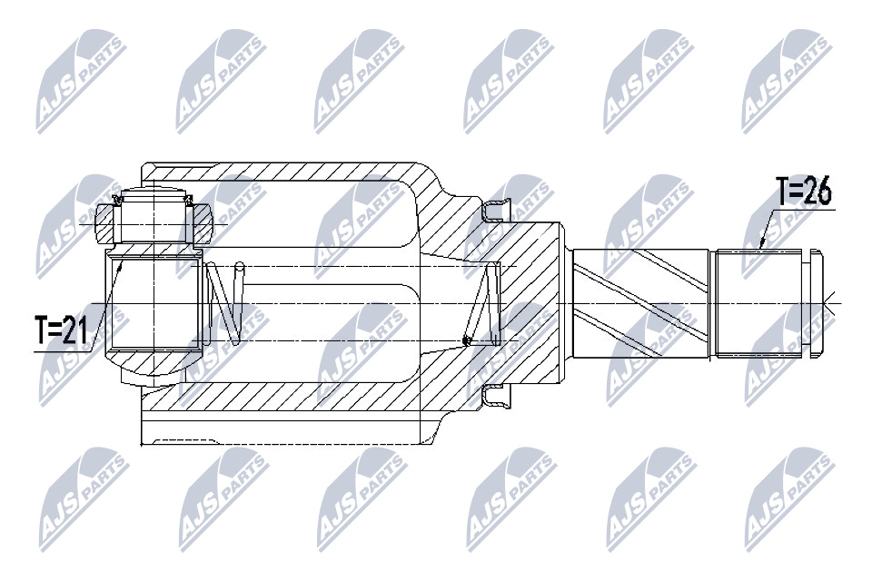 каре комплект, полуоска NTY                 