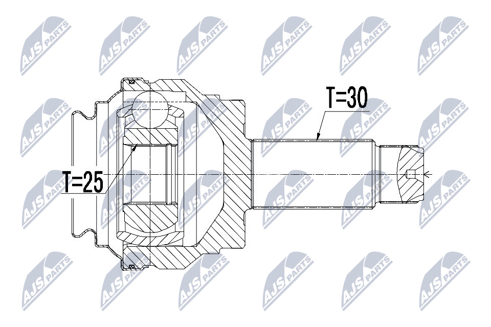 каре комплект, полуоска NTY                 