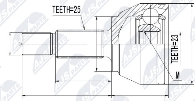 каре комплект, полуоска NTY                 