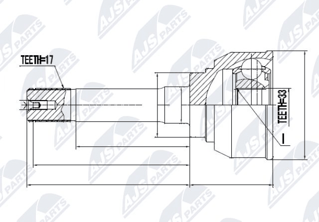 каре комплект, полуоска NTY                 
