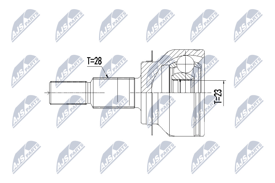 каре комплект, полуоска NTY                 