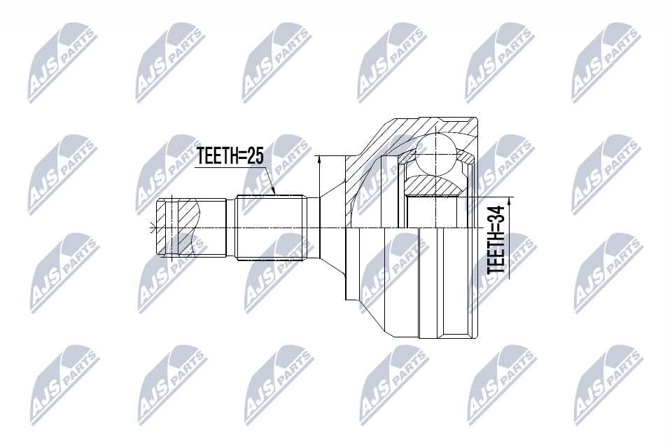 каре комплект, полуоска NTY                 