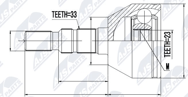 каре комплект, полуоска NTY                 
